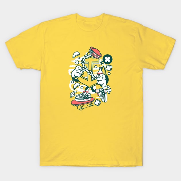 Anchor Skateboard T-Shirt by mochan